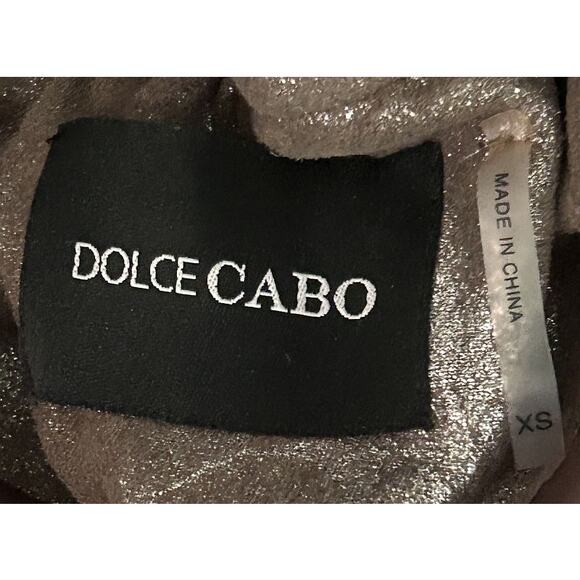 Dolce Cabo Gold Metallic Bomber Jacket Women's XS - Picture 6 of 7